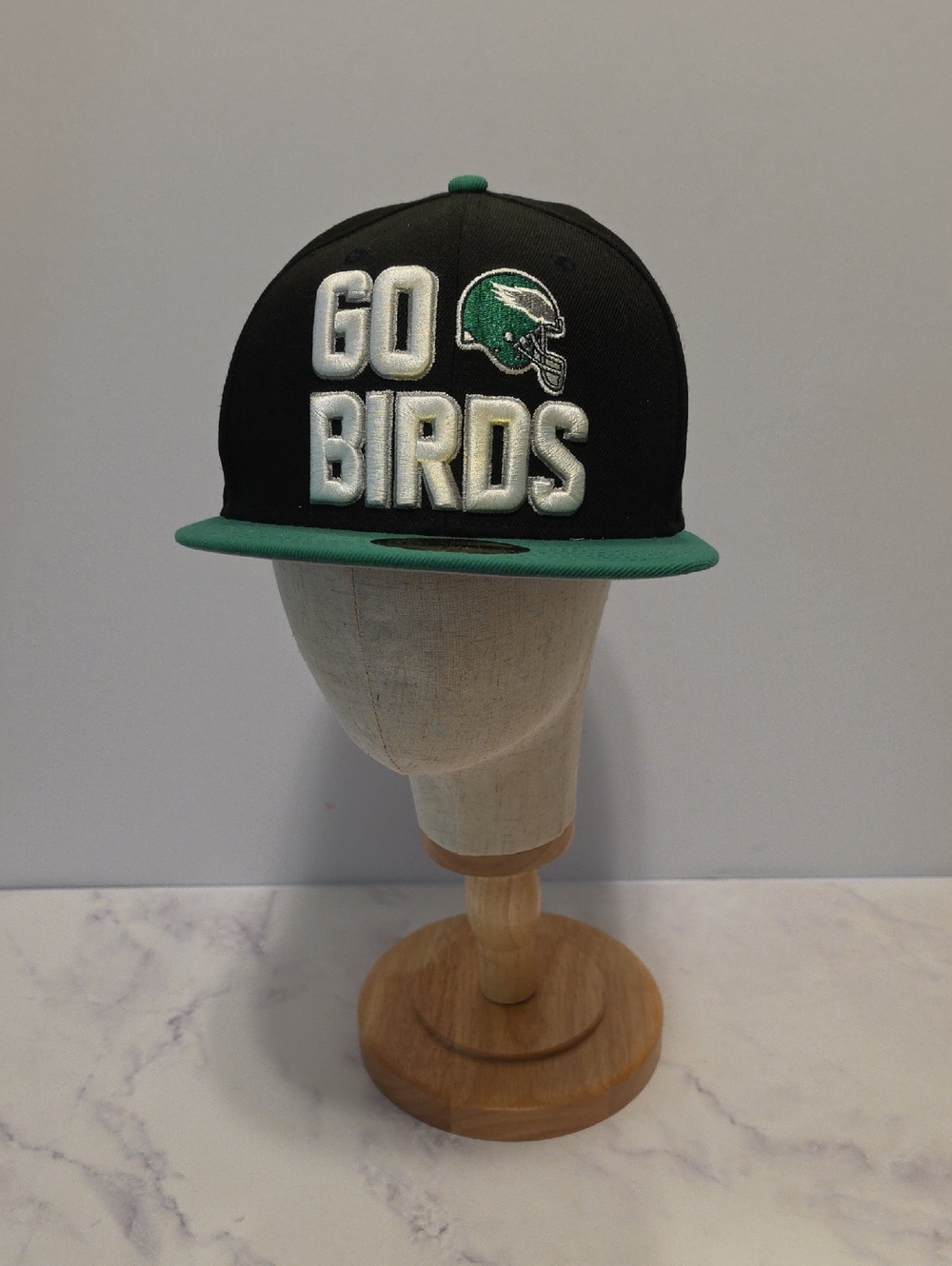 GO BIRDS Black and Green Snapback Cap